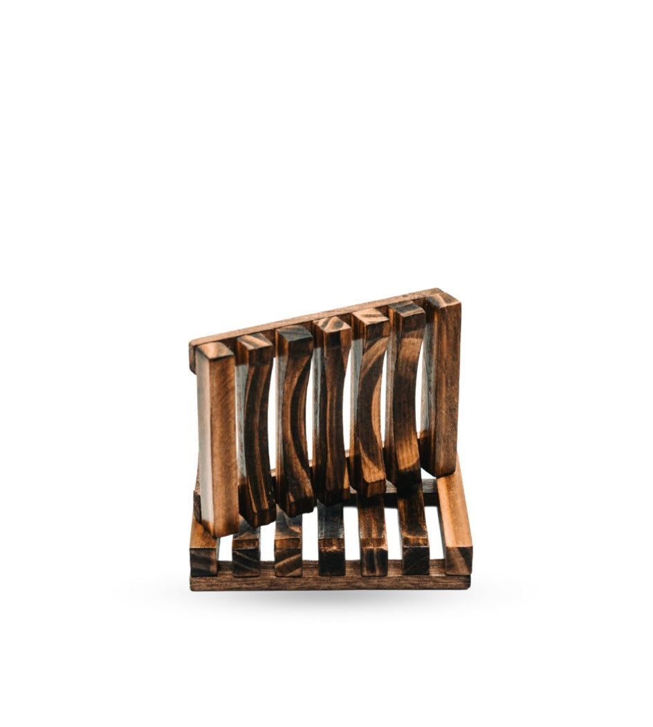 Natural Wooden Soap Dish - Jatem International